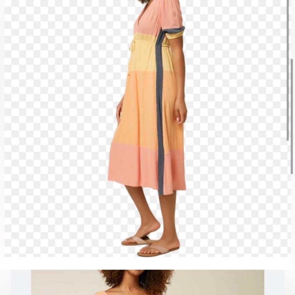 O'Neill Peach and Yellow Colorblock Dress size XS - Picture 4 of 11